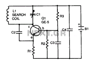 1 transistor treasure locator circuit