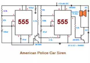  American Police Car Siren by IC 555