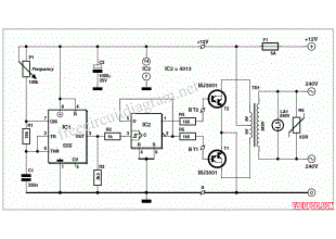 12V Inverter Circuit Using 4013