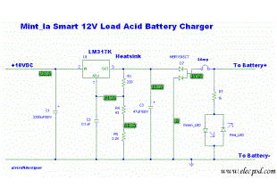  12V lead acid battery charger by LM317K