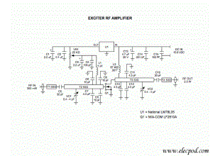  2W RF Amplifier with MOSFET LF2810A circuit diagram