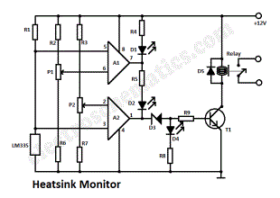 heatsink temperature monitor circuit