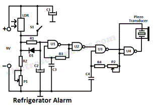 Refrigerator Alarm Circuit