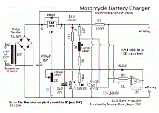 Motorcycle 13.6V 3A charger