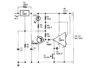 lm350 car battery charger circuit design