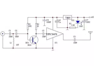 upc1651 fm transmitter circuit