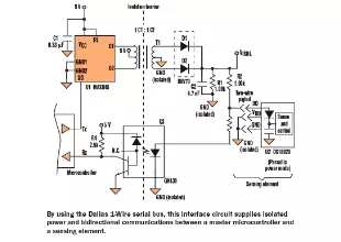 One-Wire Serial Bus Carries Isolated Power And Data