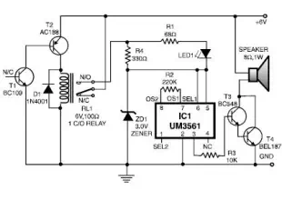 um3561 high temperature detector circuit diagram