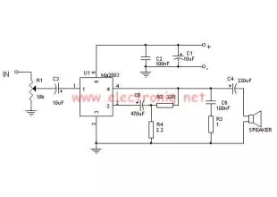 tda2003 10 watts audio amplifier circuit design electronic project