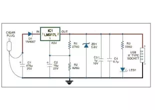 usb car charger adapter circuit design