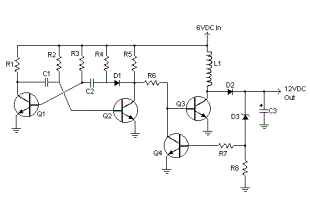 6v to 12v converter circuits