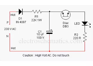 diac controlled led flasher