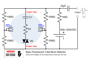 Cosmic Ray Detector using Fluorescent Tubes