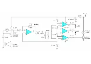 Decibels Meter Circuit Using LM324