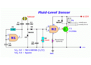 simple fluid level sensor circuit