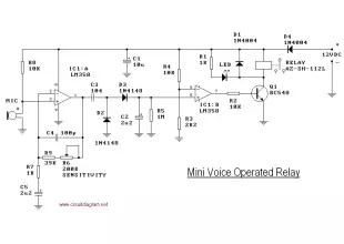 Mini Operated Voice Relay Schematic