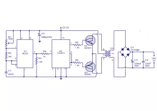 Simple Circuit 12V to 120V DC DC Converter