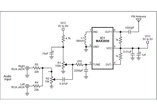 Single Chip FM Transmitter Circuit
