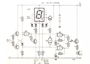 Digital High/Low Logic Tester Circuit diagram