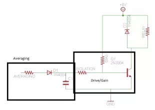 transistors audio controlled relay circuit