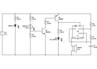 transistors IR Emitter/Detector with 555 timer alarm
