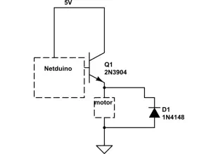 netduino Motor not working via transistor