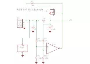 USB powered device with multiple Decoupling Capacitors