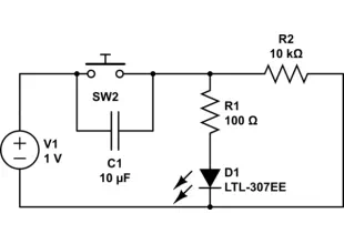 How the capacitor works (in a debouncing circuit)