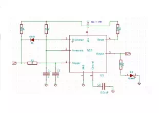 digital logic purpose of diode in this 555 timer application