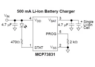 lithium ion Battery management circuit for Nokia BL-4C / 5C Li-ION batteries