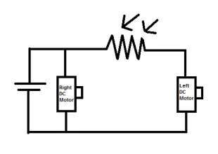 circuit Making an obstruction avoiding device without microcontroller