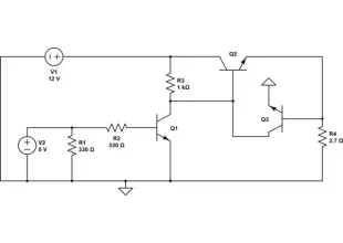 voltage transistor loop to limit the current