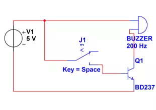 avr Control 5V buzzer using mcu and a single 5 V power supply