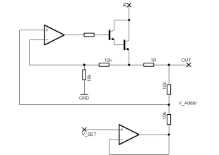 power supply Transistor current limiter microcontroller controlled