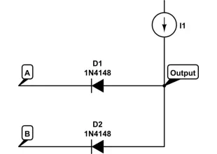 Logic gate using current source and diodes