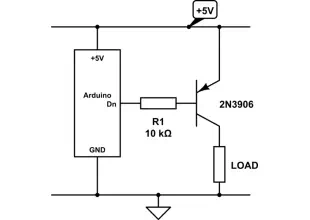 Is it possible to use an NPN transistor to control a 5V power supply from Arduino
