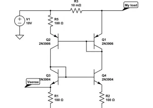Transistor current mirror circuit