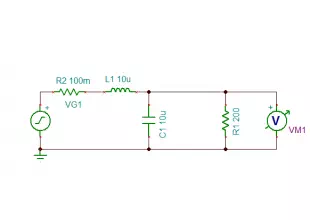 power supply Inductive choke with bypass capacitors