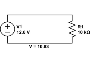 voltage Calculating current in a simple circuit