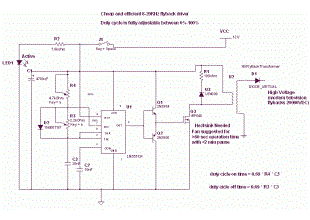Flyback Transformer circuit with 555