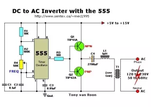 12vac to 220vac inverter circuit