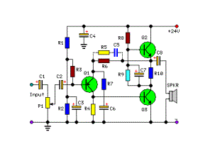 5 Watt Class-A Audio Amplifier Circuit diagram