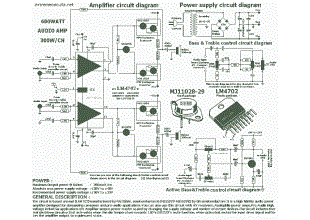 600 watt audio amplifier (LM4702)