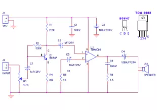 4 Watt Amplifier with preamplifier