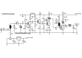 1 watt PLL portable fm transmitter circuit