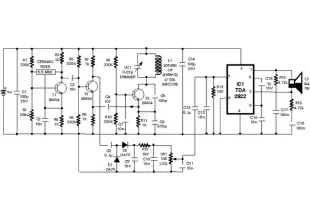 metal sensor detector circuit schematic