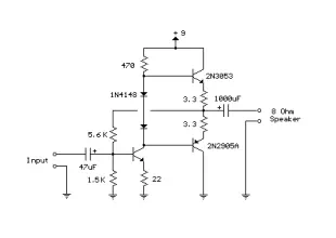 50MW Audio Amplifier circuit