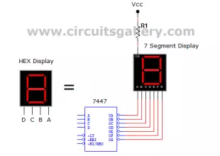 Numeric water level indicator- liquid level sensor circuit diagram with 7 segment display