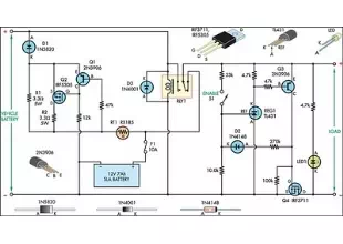 In-Car Charger And Switcher Circuit For SLA Battery Circuit