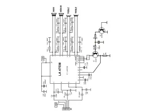 Schematic Diagram LA47536 High power car audio amplifier circuit